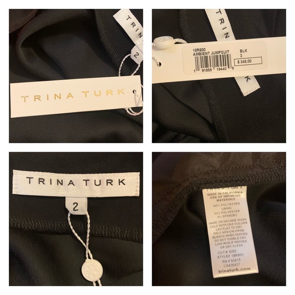 New! TRINA TURK Ambient Open Back Jumpsuit - Picture 11 of 11